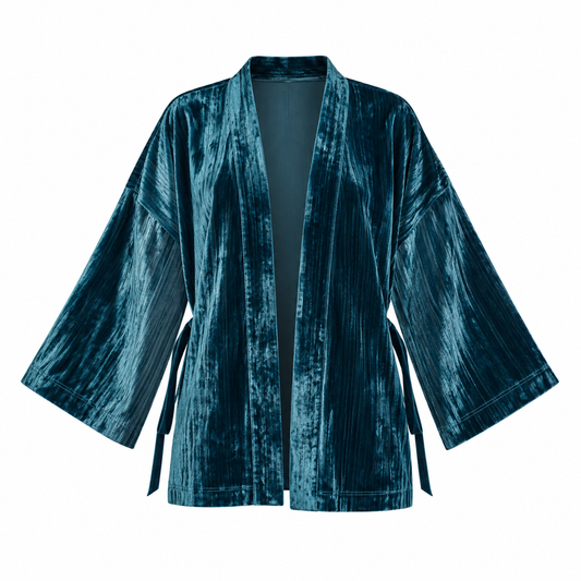 Marea Silk Velvet Kimono Jacket