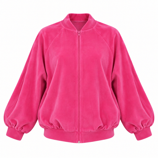 Bacio Velour Bomber Jacket